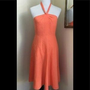 Like New!! J.Crew coral embossed Aubrey dress